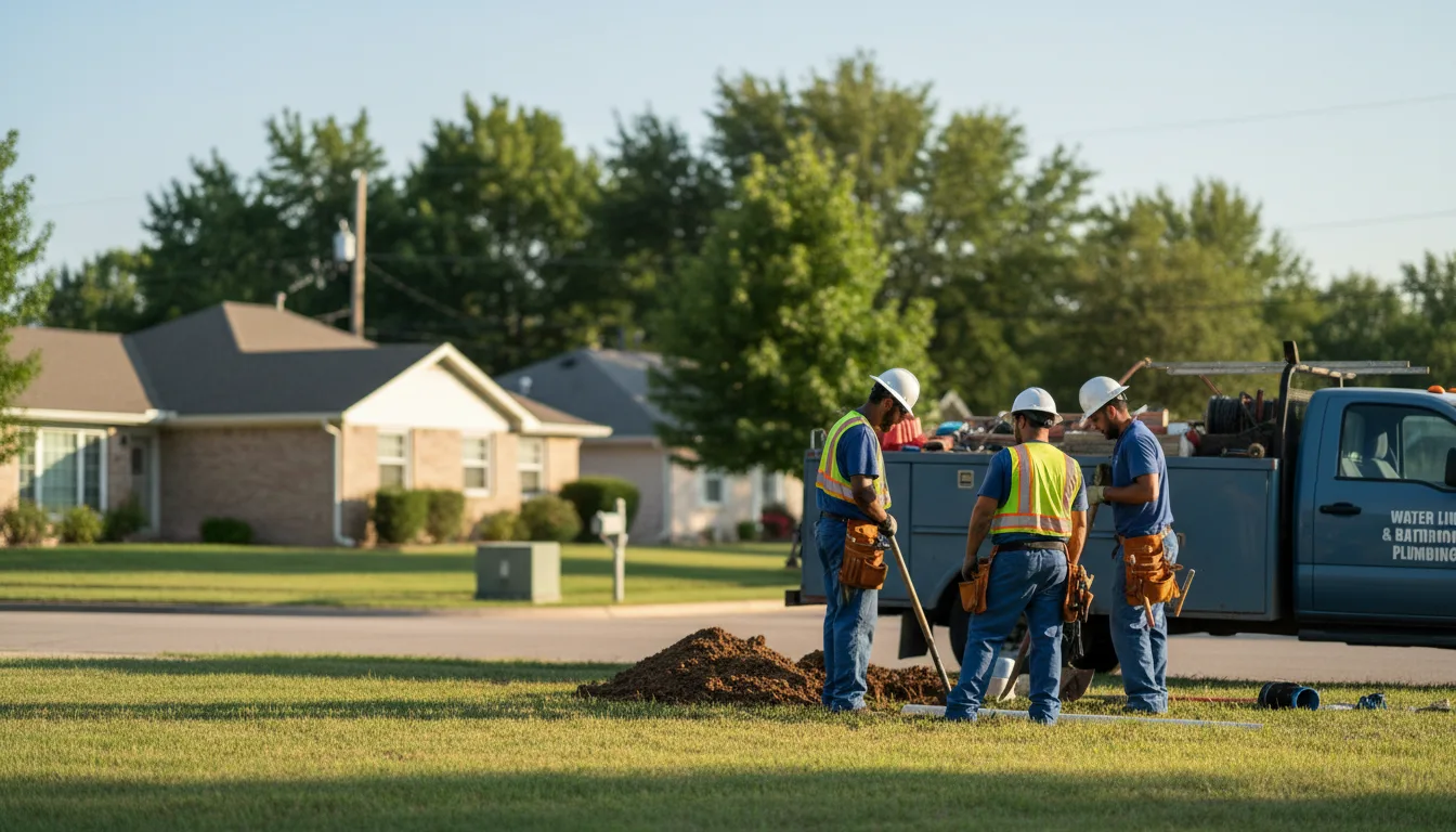 Residential water line and bathroom plumbing service in Kennerdell, PA